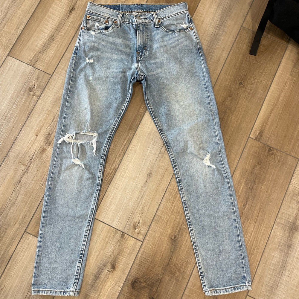 Men's Jeans Levis Strauss Blue Jeans Size W29 L30 Cotton Skinny Jeans